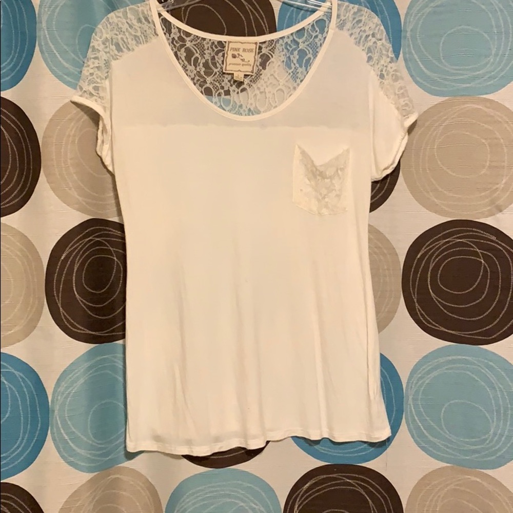 Pink Rose Lace Shirt